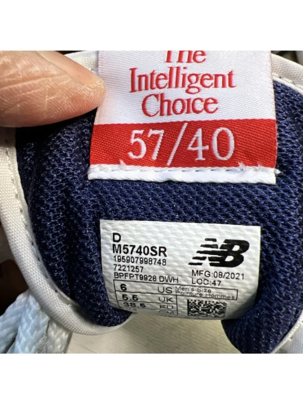 STAUD x New Balance 57/40 White Blue Quartz M5740SR NEW Mens 6 + 4 Lace Sets